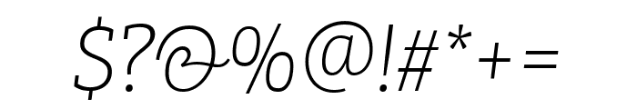 PFCentroSlabCond-ThinItalic Font OTHER CHARS