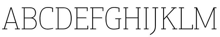 PFCentroSlabCond-XThin Font UPPERCASE