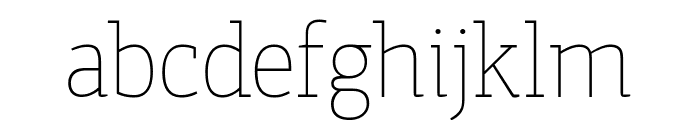 PFCentroSlabCond-XThin Font LOWERCASE