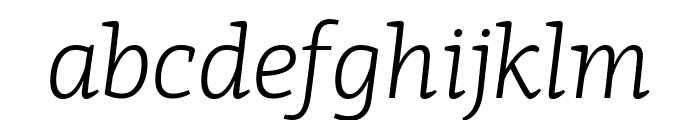PFCentroSlabPro-LightItalic Font LOWERCASE