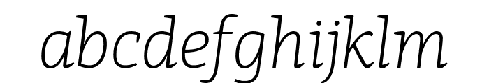 PFCentroSlabPro-ThinItalic Font LOWERCASE