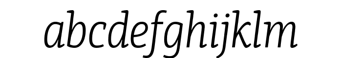 PFCentroSlabXCond-LightItalic Font LOWERCASE