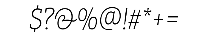 PFCentroSlabXCond-ThinItalic Font OTHER CHARS