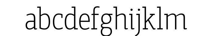 PFCentroSlabXCond-Thin Font LOWERCASE