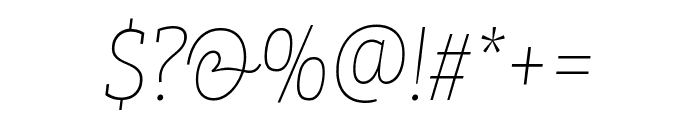 PFCentroSlabXCond-XThinItalic Font OTHER CHARS
