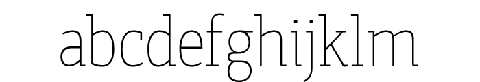 PFCentroSlabXCond-XThin Font LOWERCASE