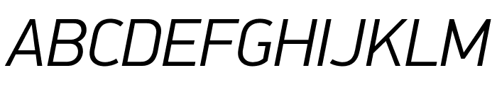 PFDINDisplayPro-LightItalic Font UPPERCASE