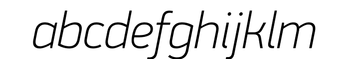 PFDINDisplayPro-ThinItalic Font LOWERCASE