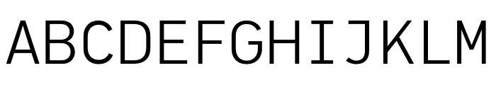 PFDINMonoPro-Light Font UPPERCASE