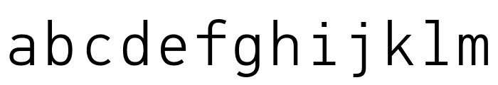 PFDINMonoPro-Light Font LOWERCASE