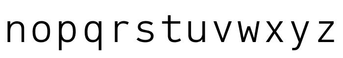 PFDINMonoPro-Light Font LOWERCASE