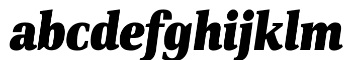 PFDINSerif-XBlackItalic Font LOWERCASE