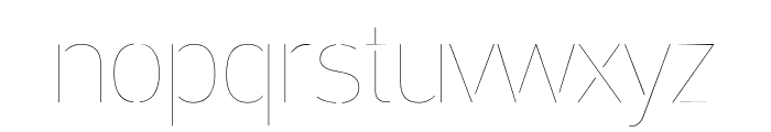 PFDINStencilPro-Hairline Font LOWERCASE