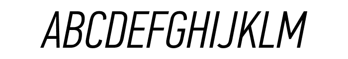 PFDINTextCompPro-LightItalic Font UPPERCASE