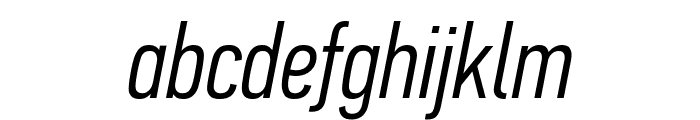 PFDINTextCompPro-LightItalic Font LOWERCASE