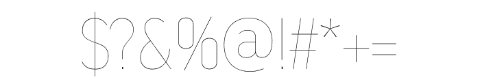 PFDINTextCondPro-Hairline Font OTHER CHARS