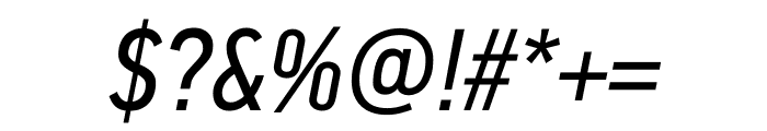 PFDINTextCondPro-Italic Font OTHER CHARS