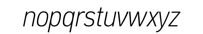 PFDINTextCondPro-ThinItalic Font LOWERCASE