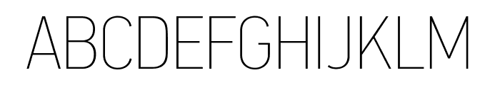 PFDINTextCondPro-XThin Font UPPERCASE