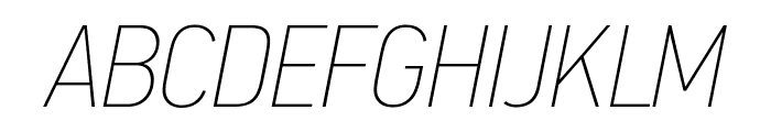 PFDINTextCondPro-XThinItalic Font UPPERCASE