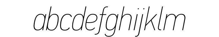 PFDINTextCondPro-XThinItalic Font LOWERCASE