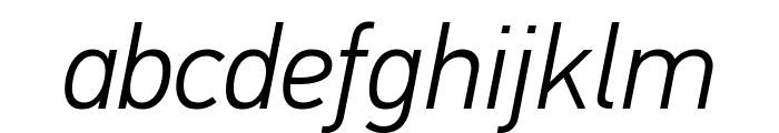 PFDINTextPro-LightItalic Font LOWERCASE