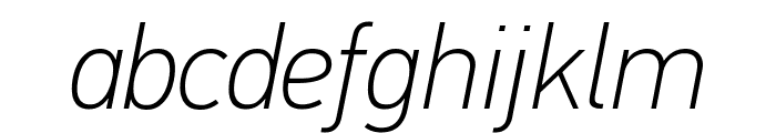 PFDINTextPro-ThinItalic Font LOWERCASE