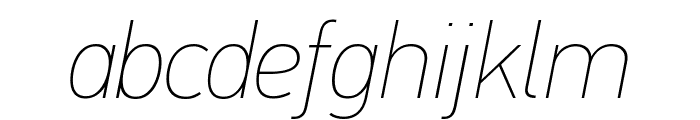 PFDINTextPro-XThinItalic Font LOWERCASE