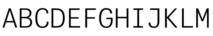 PFDasGroteskMonoPro-Light Font UPPERCASE