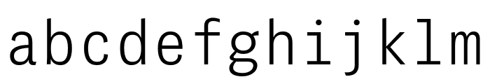 PFDasGroteskMonoPro-Light Font LOWERCASE