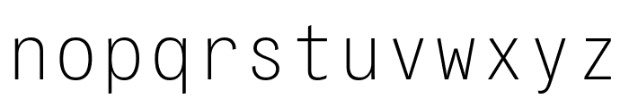 PFDasGroteskMonoPro-Thin Font LOWERCASE