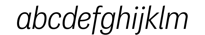 PFDasGroteskPro-LightItalic Font LOWERCASE