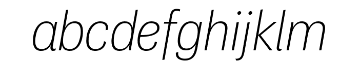 PFDasGroteskPro-ThinItalic Font LOWERCASE