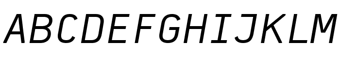 PFDekkaMonoPro-Italic Font UPPERCASE