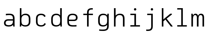 PFDekkaMonoPro-Light Font LOWERCASE