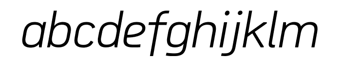 PFDekkaPro-LightItalic Font LOWERCASE