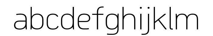 PFDekkaPro-Thin Font LOWERCASE