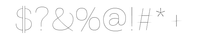 PFEncoreSansPro-Hairline Font OTHER CHARS