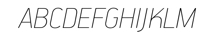 PFHandbookPro-ExtraThinItalic Font UPPERCASE