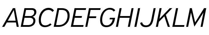 PFHighwaySansPro-LightItalic Font UPPERCASE