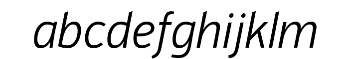 PFHighwaySansPro-LightItalic Font LOWERCASE