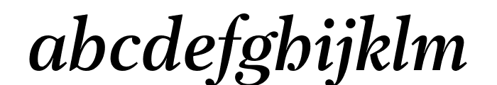 PFRegalTextPro-MediumItalic Font LOWERCASE