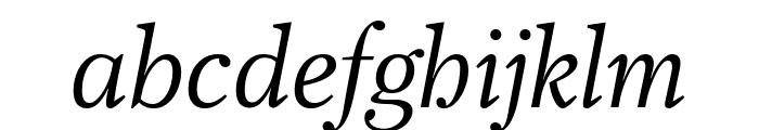 PFRegalTextPro-RegularAItalic Font LOWERCASE