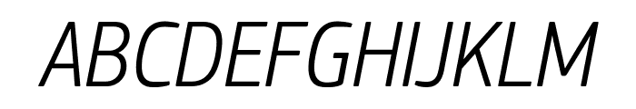 PFSquareSansCondPro-LightItalic Font UPPERCASE