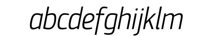 PFSquareSansCondPro-LightItalic Font LOWERCASE