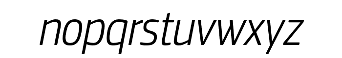 PFSquareSansCondPro-LightItalic Font LOWERCASE