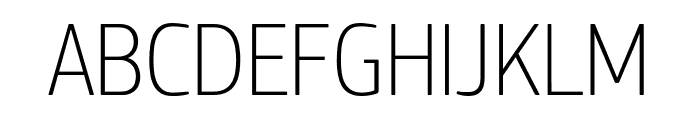 PFSquareSansCondPro-Thin Font UPPERCASE