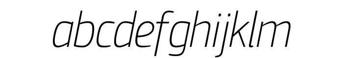 PFSquareSansCondPro-ThinItalic Font LOWERCASE