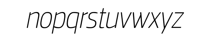 PFSquareSansCondPro-ThinItalic Font LOWERCASE