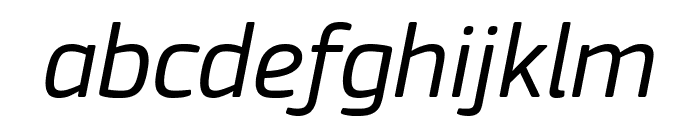 PFSquareSansPro-Italic Font LOWERCASE